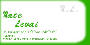 mate levai business card